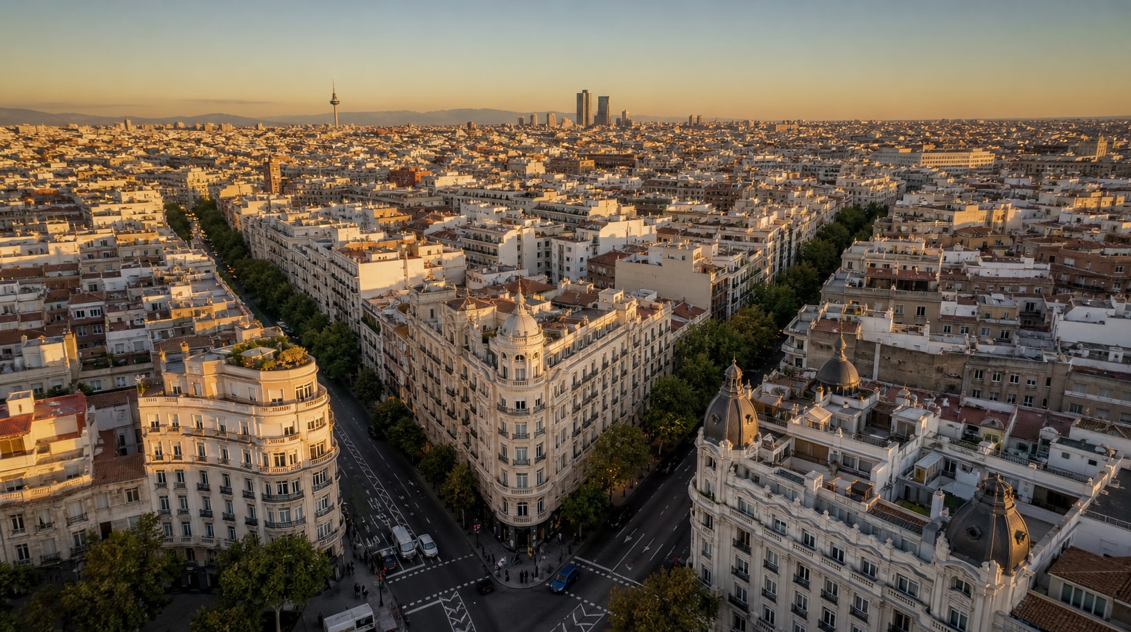 Vista aérea del Barrio de Salamanca, Madrid
